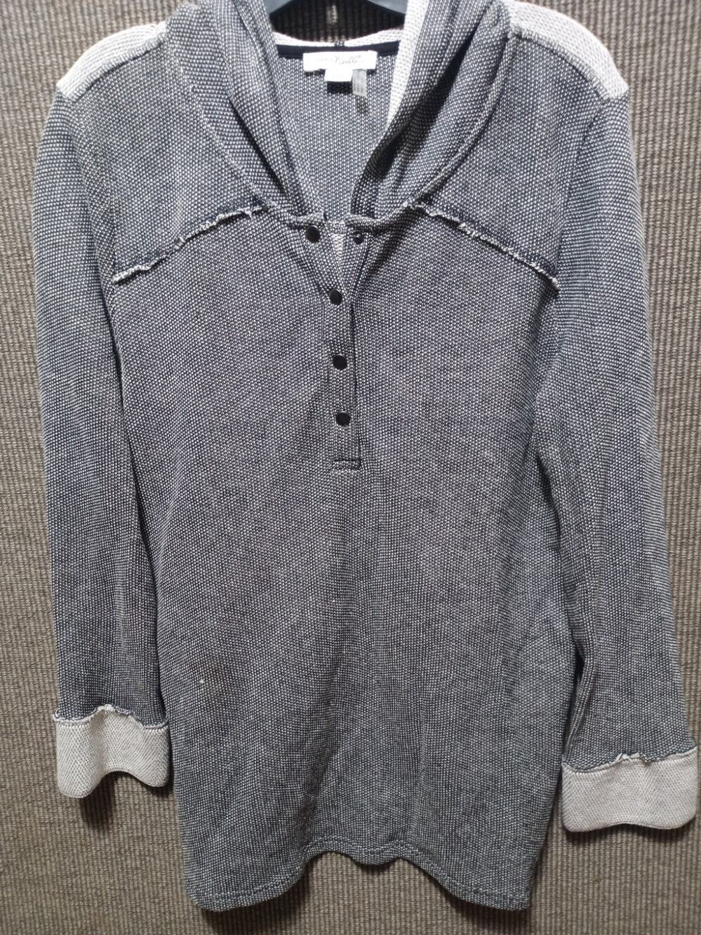 Waffle Knit Gray Hoodie By Simply Noelle Large